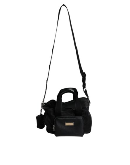 Black Shoulder Strap Pet Carry Logo Plaque Bag - Image 8