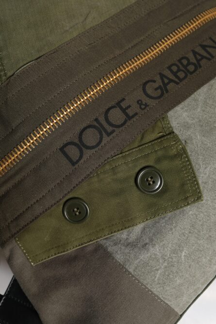 Military Green Patchwork Rucksack Backpack Bag - Image 6