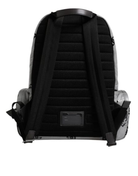 Polyester Gray Black DG Logo Plaque Backpack Bag - Image 5