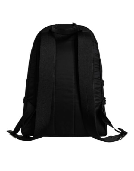 Black Nylon #DGFAMILY Embellished Backpack VULCANO Bag - Image 6