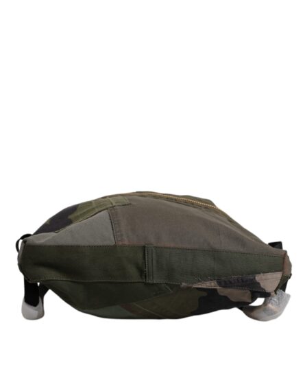 Military Green Patchwork Rucksack Backpack Bag - Image 6