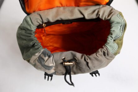 Military Green Patchwork School Backpack Bag - Image 4