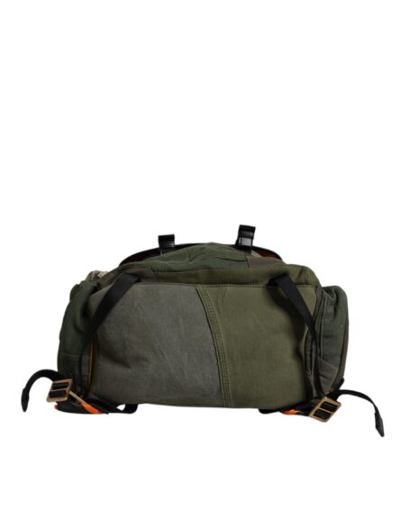 Military Green Patchwork Travel Backpack Bag - Image 6