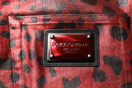 Red Leopard Cotton Straight Men Denim Jeans - Image 6