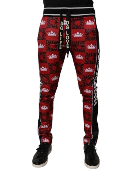Red Crown Logo Monogram Men Sweatpants Pants - Image 6