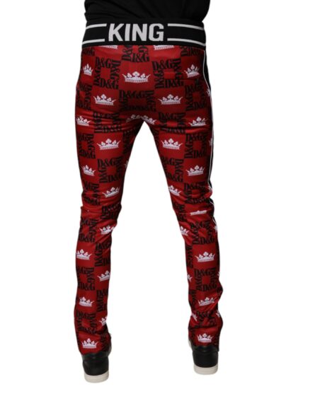 Red Crown Logo Monogram Men Sweatpants Pants - Image 4
