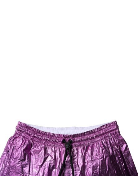 Metallic Pink Purple Two Tone Bermuda Shorts - Image 10