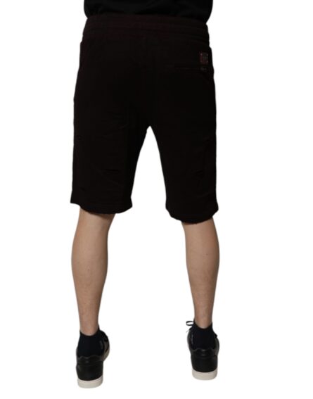 Maroon Cotton Sweatshorts Men Bermuda Shorts - Image 7