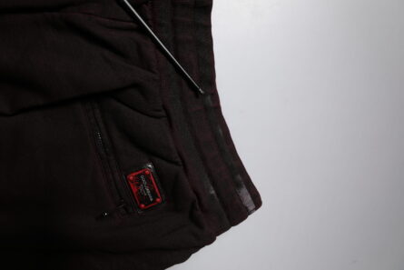 Maroon Cotton Logo Plaque Men Bermuda Shorts - Image 8