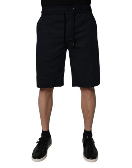 Black Cotton Sweatshorts Men Bermuda Shorts - Image 6