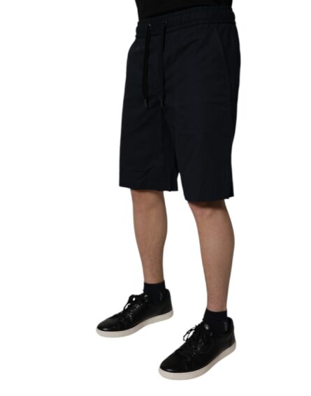 Black Cotton Sweatshorts Men Bermuda Shorts - Image 8