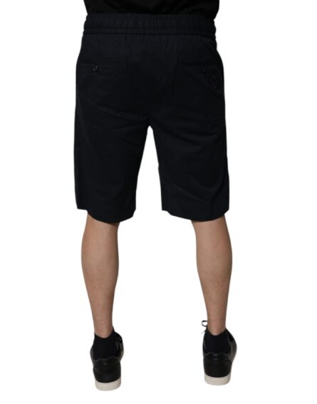 Black Cotton Sweatshorts Men Bermuda Shorts - Image 4