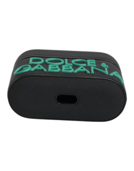 Black Orange Silicone Embossed Logo Airpods Case - Image 9