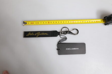 Black Logo Nylon Silver Brass Men Holder Keychain Keyring - Image 8