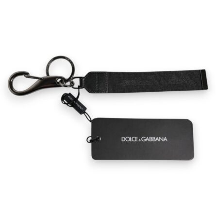 Black Logo Nylon Silver Brass Men Holder Keychain Keyring - Image 10