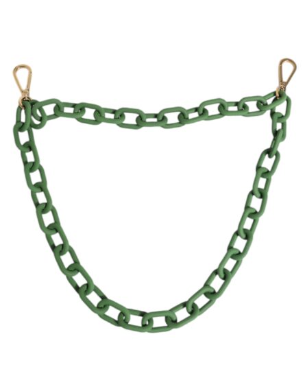 Green Plexy Acrylic Chunky Gold Hardware Wallet Chain - Image 7