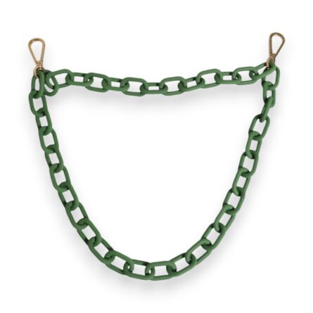 Green Plexy Acrylic Chunky Gold Hardware Wallet Chain - Image 3