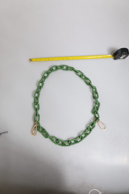Green Plexy Acrylic Chunky Gold Hardware Wallet Chain - Image 6