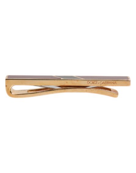 Multicolor Gold Tone Brass Tie Clip Bar - Image 4