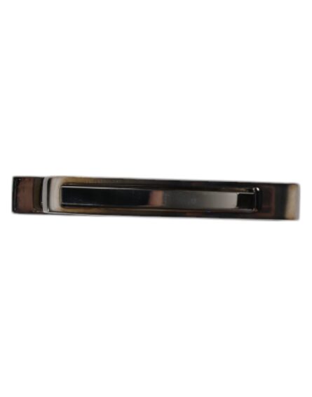 Black Tone Brass Logo Branded Tie Clip Bar - Image 9