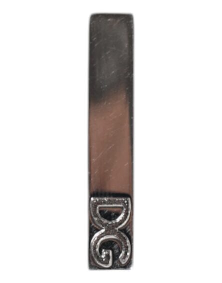 Silver Tone Brass Logo Branded Tie Clip Bar - Image 7
