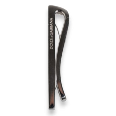 Silver Tone Brass Logo Branded Tie Clip Bar - Image 5