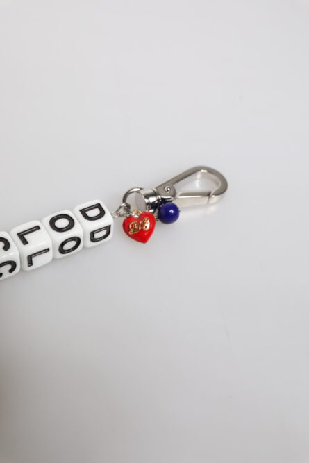 Silver Brass Chain Dice Logo Embellished Charm Bracelet - Image 4