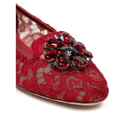 Red Viscose Ballet Flats - Image 4