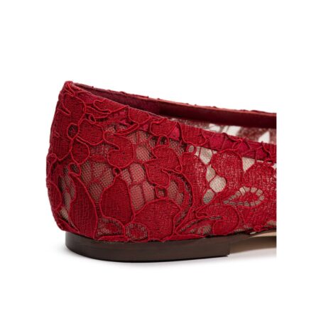 Red Viscose Ballet Flats - Image 5