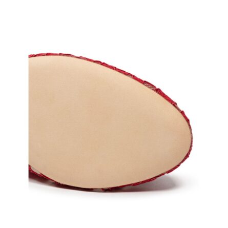 Red Viscose Ballet Flats - Image 6