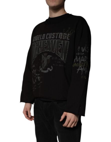 Black DG Heaven Crew Neck Pullover Sweater - Image 3