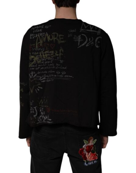 Black DG Heaven Crew Neck Pullover Sweater - Image 4