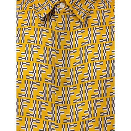 Yellow Silk Shortsleeve Shirt - Image 3