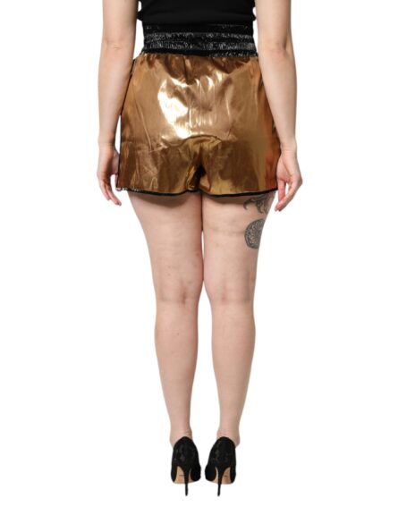 Metallic Gold High Waist Women Hotpants Short - Image 4