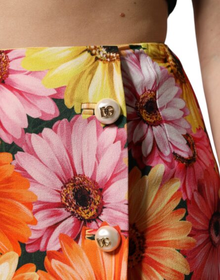 Multicolor Floral High Waist Mini Skirt - Image 5