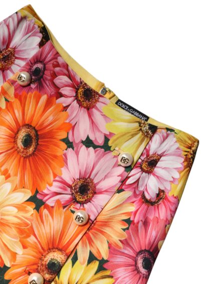 Multicolor Floral High Waist Mini Skirt - Image 6