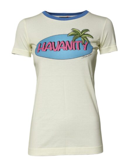 Light Yellow Cotton Short Sleeve T-shirt - Image 7