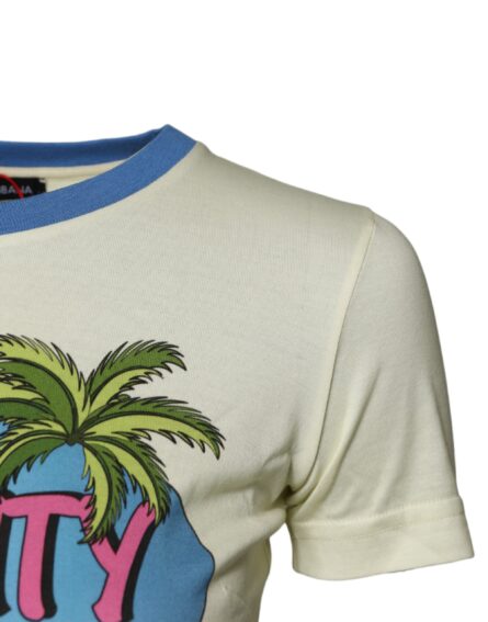 Light Yellow Cotton Short Sleeve T-shirt - Image 8