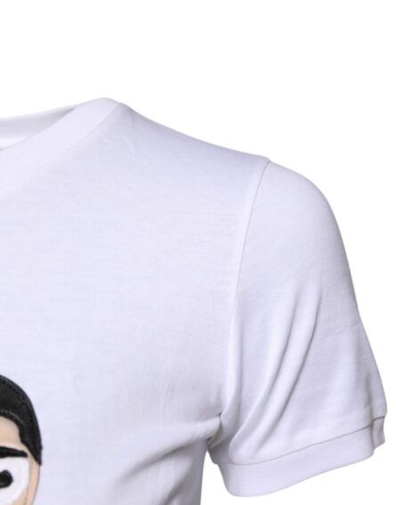 White Cotton #DGFAMILY Embroidery T-shirt - Image 9