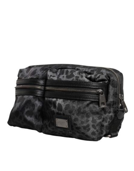 Black Gray Leopard DG Logo Belt Waist Fanny Pack Bag - Image 3