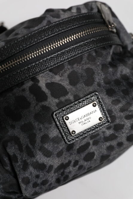 Black Gray Leopard DG Logo Belt Waist Fanny Pack Bag - Image 13