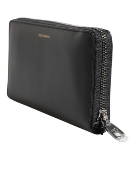 Black Blue Exotic Leather Embossed Continental Wallet - Image 4