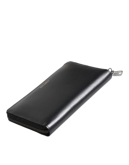 Black Blue Exotic Leather Embossed Continental Wallet - Image 6