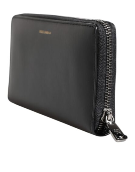 Black Blue Exotic Leather Embossed Continental Wallet - Image 3