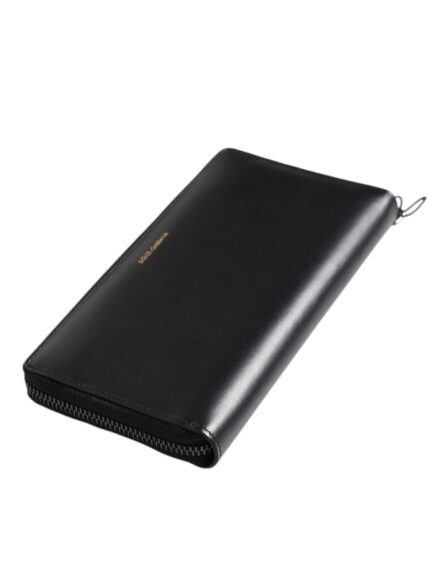 Black Blue Exotic Leather Embossed Continental Wallet - Image 5