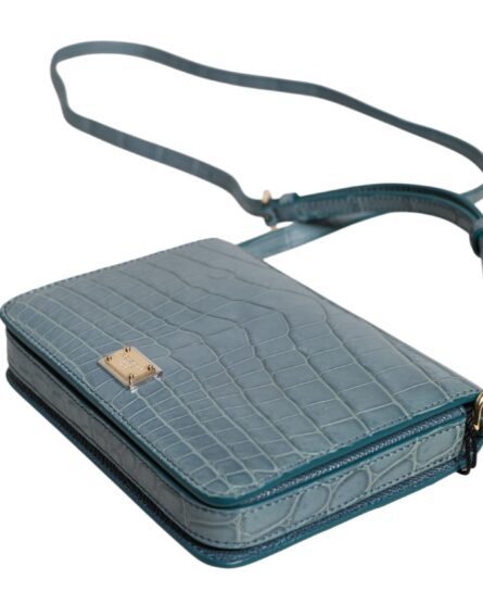 Green Exotic Leather DG Plaque Crossbody Mini Bag - Image 14