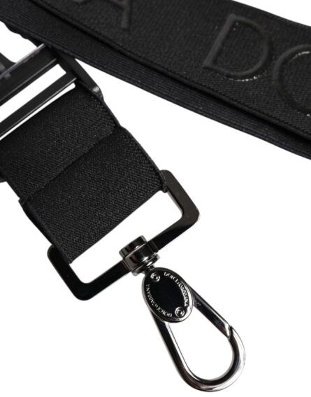 Black Stretch Polyester Rubberised DG Logo Keychain - Image 4