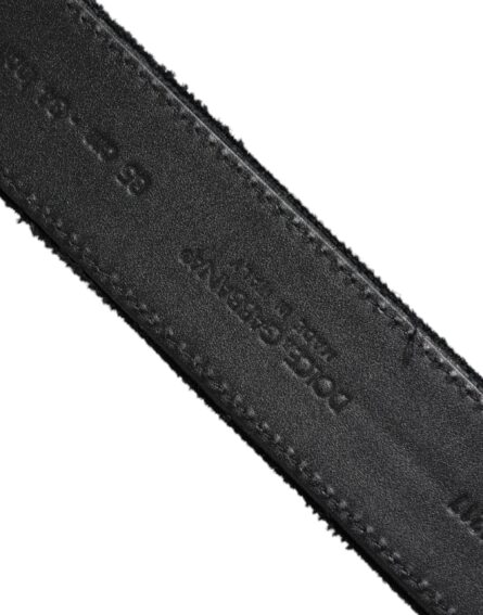 Black Cotton Silver Tone Metal Buckle Belt - Image 11