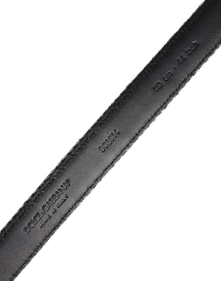Black White Silver Tone Metal Buckle Belt - Image 11