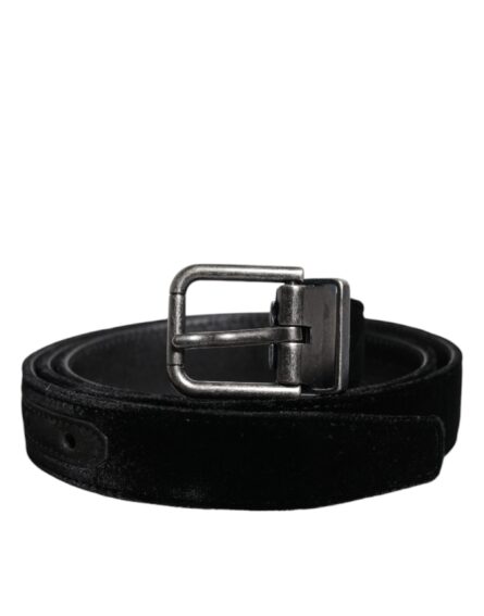 Black Leather Metal Buckle Classic Belt - Image 7